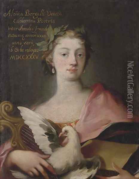 Portrait of Luisa Bergalli (1703-1779), as the Arts Oil Painting - Venetian School