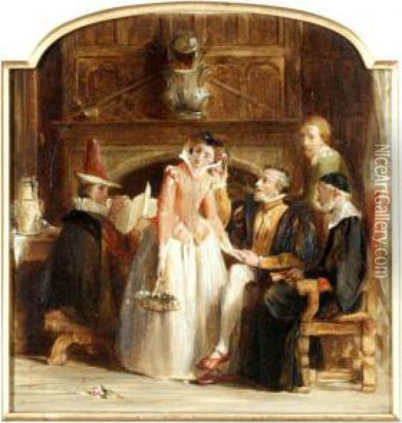 Scene From 'kenilworth' By Sir Walter Scott Oil Painting - John Callcott Horsley