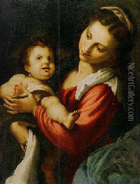 Madonna And Child Oil Painting - Lodovico (Il Cigoli) Cardi