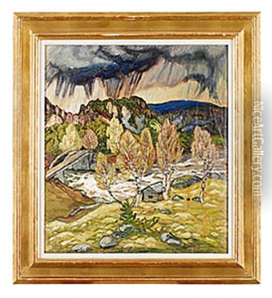 Var Vid Faxalven - Var, Angermanland Oil Painting - Helmer Osslund