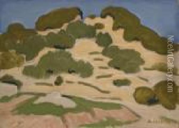 Garrigue Oil Painting - Alfred Lesbros