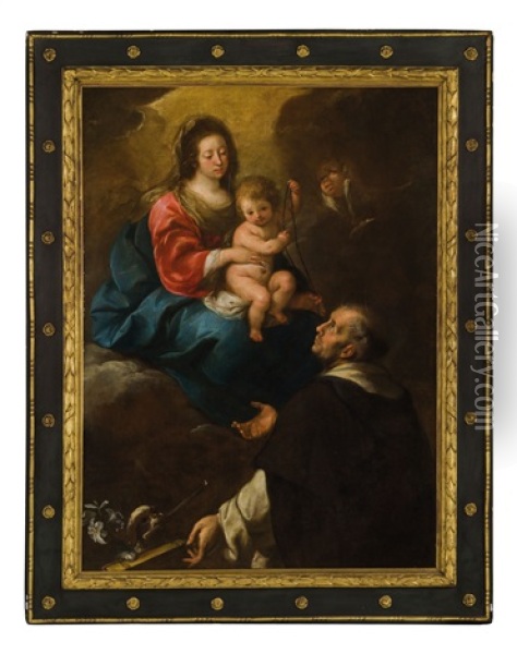 Madonna Con Il Bambino E Santi Oil Painting - Carlo Francesco Nuvolone