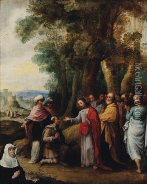 Le Christ Et Les Apotres Oil Painting - Willem van, the Younger Nieulandt