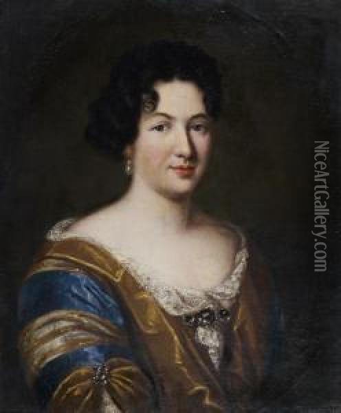 Portrait De Femme En Buste Oil Painting - Henri Gascard