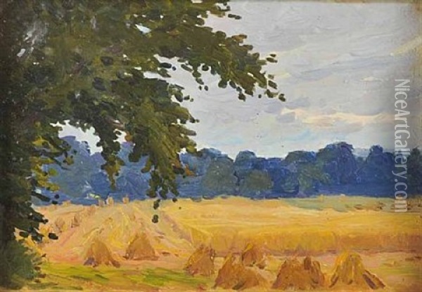 Harvest - Belvoir Park Oil Painting - Hans (Jean) Iten