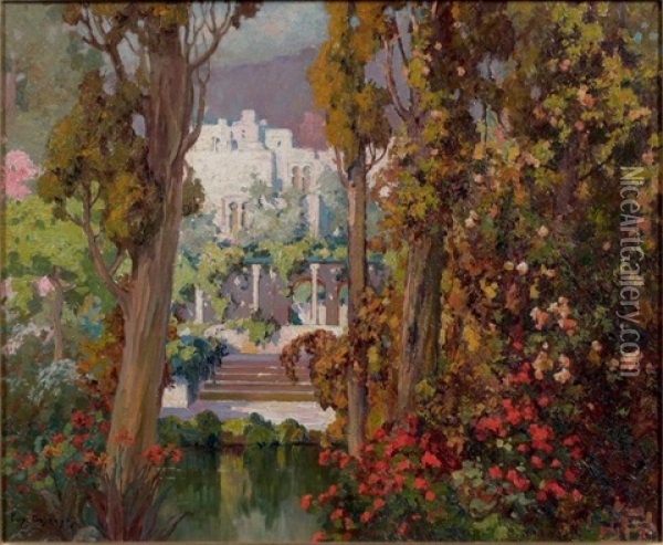 Jardin D'alger Oil Painting - Eugene F. A. Deshayes