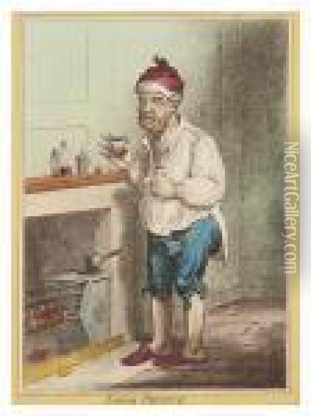Taking Physick Oil Painting - James Gillray