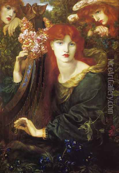 La Ghirlandata Oil Painting - Dante Gabriel Rossetti