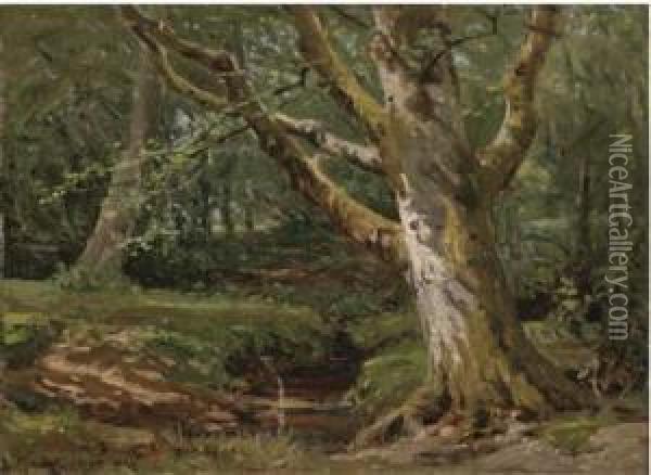 Summertime In The New Forest Oil Painting - Frederik Golden Short