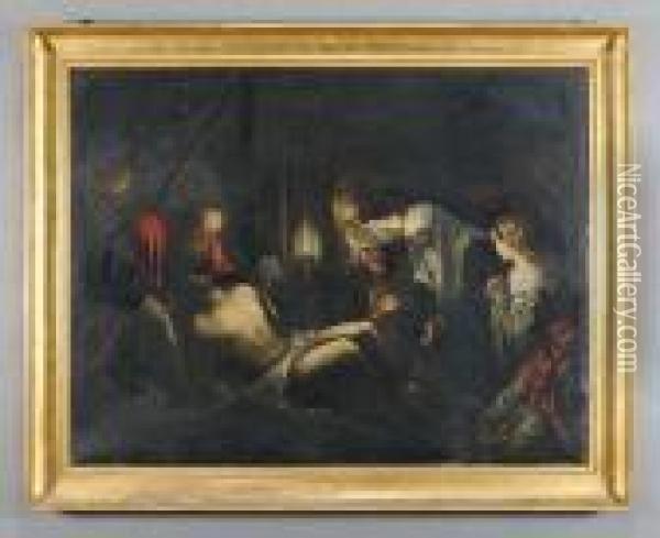 Compianto Sul Cristo Morto Oil Painting - Jacopo Bassano (Jacopo da Ponte)