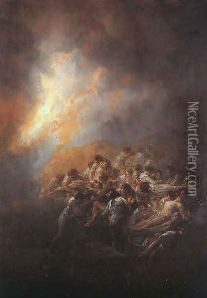 The Fire Oil Painting - Francisco De Goya y Lucientes