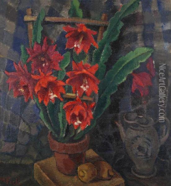 Kwiaty W Wazonie Oil Painting - Maria Hiller Foll