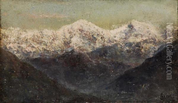 Montagne Oil Painting - Carlo Cressini