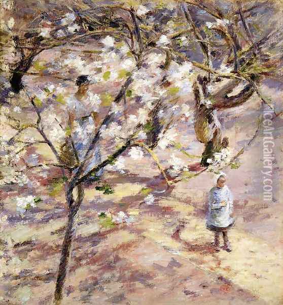 Blossoms at Giverny Oil Painting - Theodore Robinson