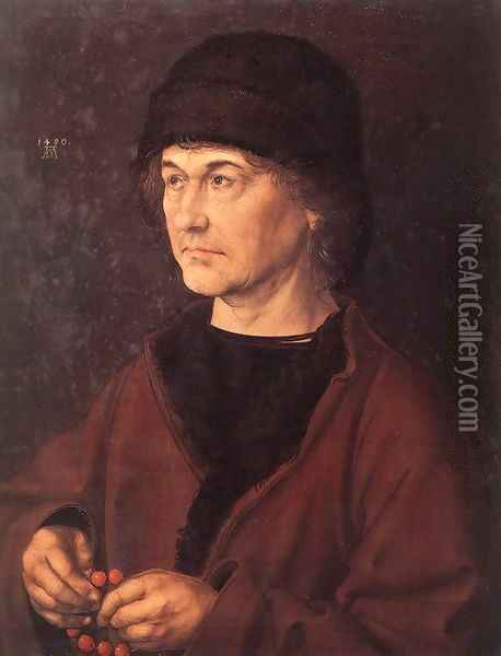 Portrait of Dürer's Father Oil Painting - Albrecht Durer