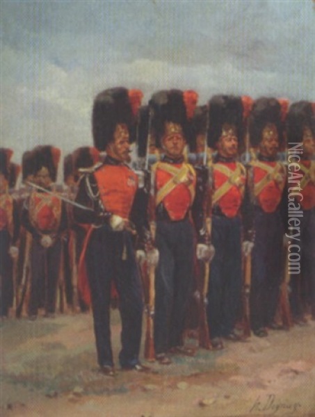 Les Hussards De La Garde Oil Painting - Henri Louis Dupray