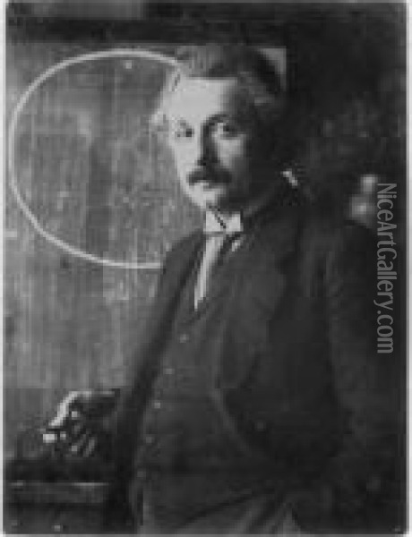 Albert Einstein, 22 January 1921 Oil Painting - Ferdinand Schmutzer