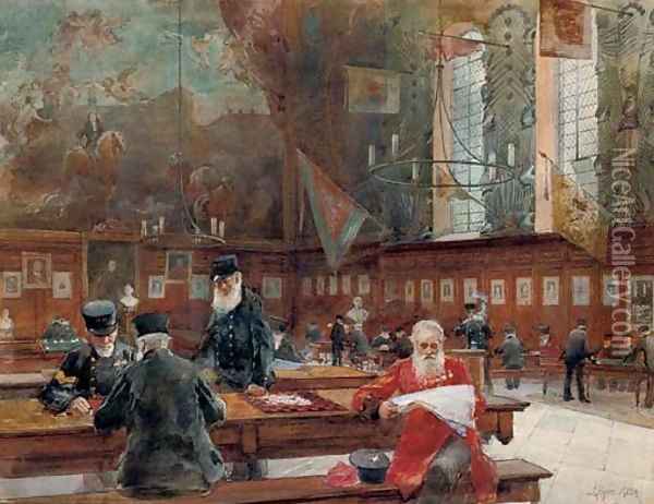 The Great Hall, Royal Hospital, Chelsea Oil Painting - John Eyre