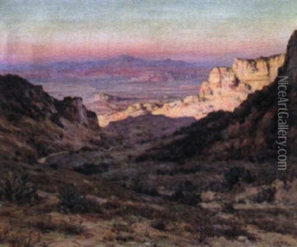 Desert View (last Light On The Desert) Oil Painting - Howard Russell Butler