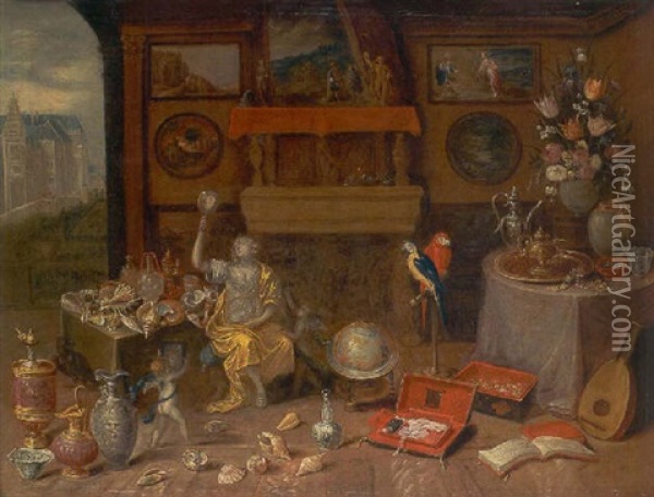 Alegoria Del Sentido De La Vista Oil Painting - Jan Brueghel the Elder