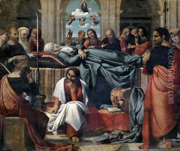 Death and Assumption of the Virgin 1507 Oil Painting - Fernando Llanos