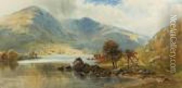 Near Ardlui, Loch Lomond Oil Painting - William Bingham McGuinness