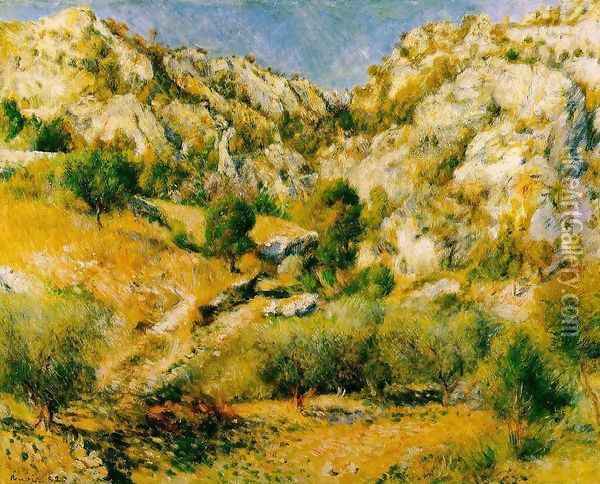 Rocky Craggs At L Estaque Oil Painting - Pierre Auguste Renoir