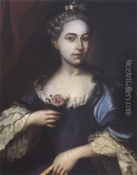 Retrato De Dama Oil Painting - Giuseppe Bonito
