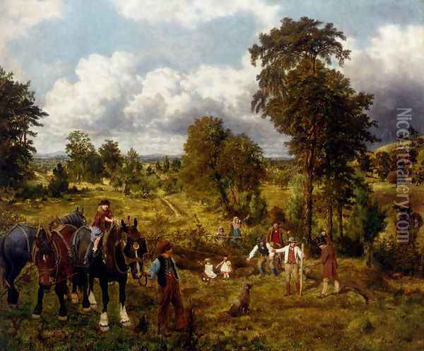 The garden of England Oil Painting - George William Mote
