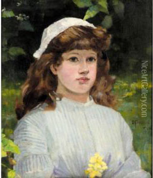 Portrait Of A Young Girl Oil Painting - David Fulton