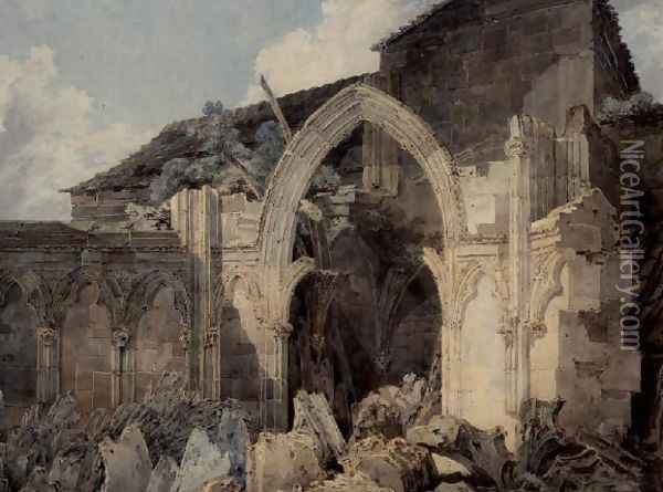 Glastonbury Abbey Oil Painting - Joseph Mallord William Turner