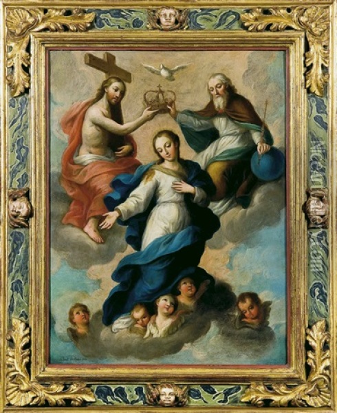 La Coronacion De La Virgen Oil Painting - Jose De Paez