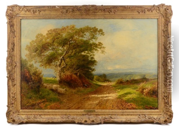 Ewhurst Hill, Surrey Oil Painting - John Clayton Adams