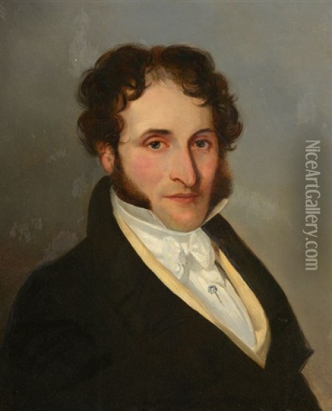 Portrait De Louis Bunier Oil Painting - Jules Vernet