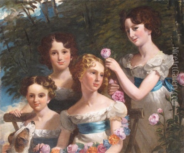 The Aldridge Children Oil Painting - Sir William Charles Ross
