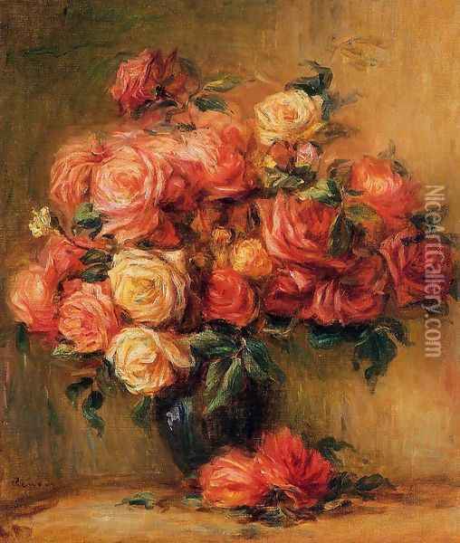 Bouquet Of Roses Oil Painting - Pierre Auguste Renoir