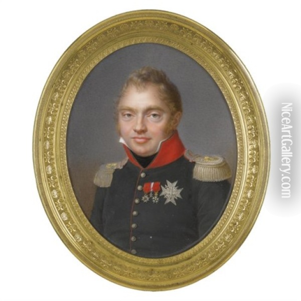 Portrait Of Charles Ferdinand D'artois, Duc De Berry Oil Painting - Jean Baptiste Jacques Augustin