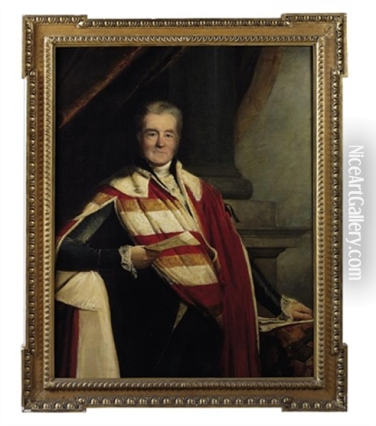 Portrait Of Frederick, 4th Earl Spencer K.g. Oil Painting - Stephen Catterson Smith