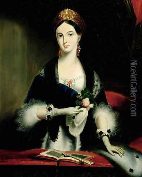 Queen Victoria at Drury Lane Theatre Oil Painting - Edmund Thomas Paris