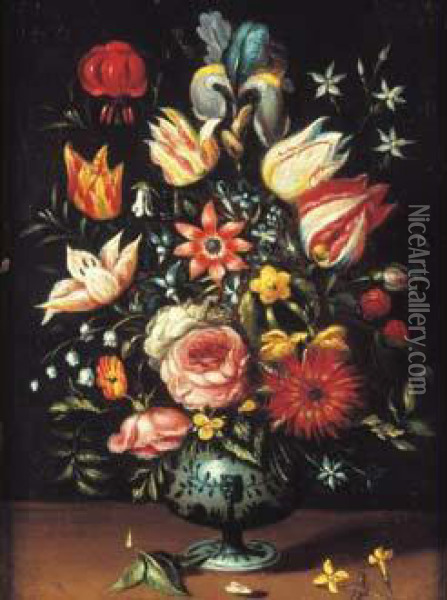 Bouquet De Fleurs Oil Painting - Jan van Kessel