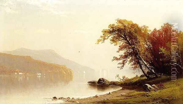 Autumn on the Lake Oil Painting - Alfred Thompson Bricher
