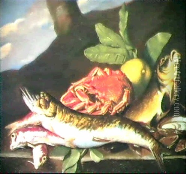 Stilleben Mit Meeresfruchten Oil Painting - Giuseppe Recco