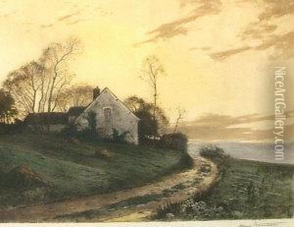 Cottage Off The Beaten Track Oil Painting - Henri Jourdain