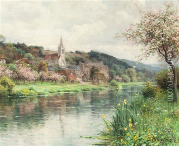 Along The Seine Oil Painting - Louis Aston Knight