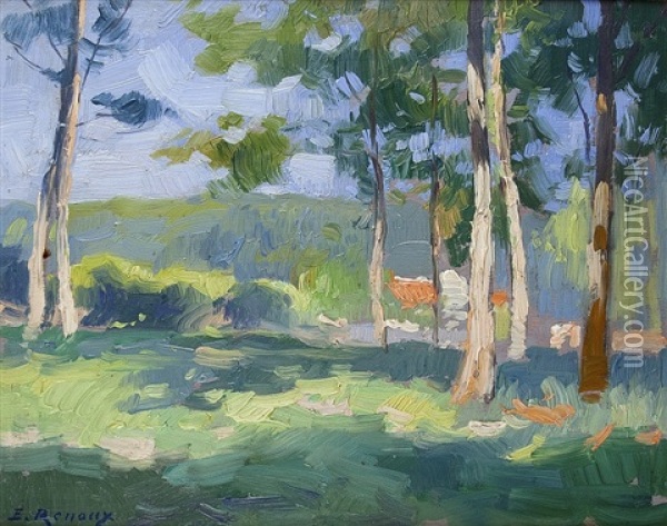 Waldlichtung Oil Painting - Jules Ernest Renoux