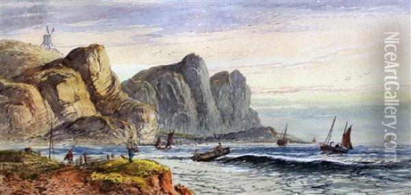 Coastal And Loch Scenes Oil Painting - Lennard Lewis