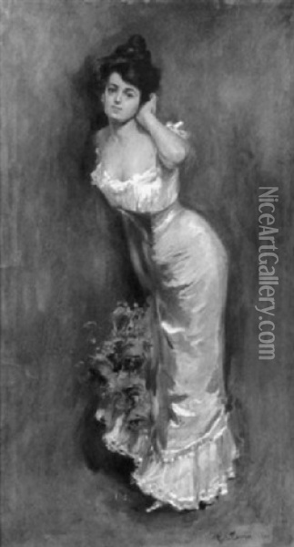 An Elegant Lady Oil Painting - Charles Chase Emerson