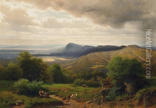 Landschaft Im Harz Oil Painting - Wilhelm Bode