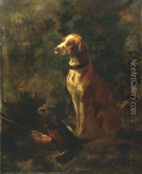 Portrait D'un Epagneul Oil Painting - Jules Jacques Veyrassat