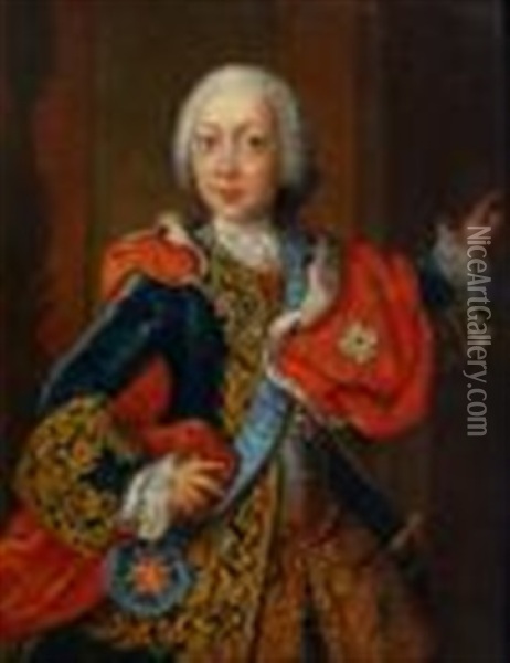 Portrait Of A Nobleman Oil Painting - Johann Christian Fiedler